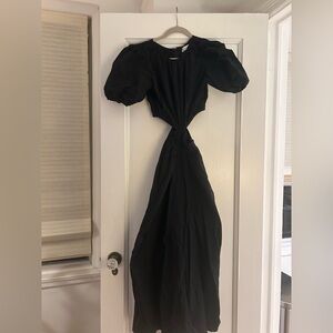 Faithfull the Brand Black Asymmetrical Dress